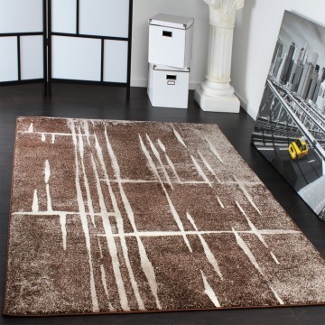 Modern designer tapijt bruin 10