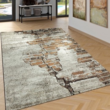 Modern designer tapijt bruin 82