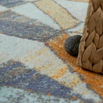 Modern designer tapijt used look bunt 9