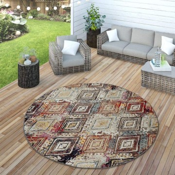 Modern designer tapijt used look orient rond 1 11157 0