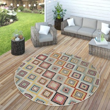 Modern designer tapijt used look orient rond 15 11137 0