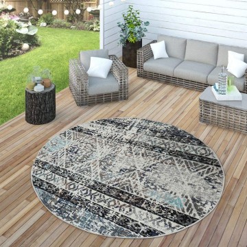 Modern designer tapijt used look orient rond 18 11057