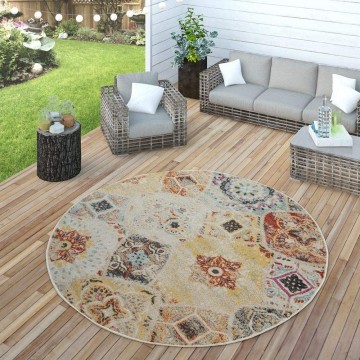 Modern designer tapijt used look orient rond 2 11138