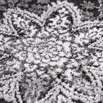 Modern designer tapijt zwart 10 357 4 8i2 03