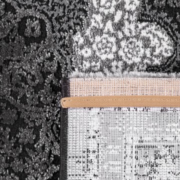 Modern designer tapijt zwart 10 357 4 8i2 04