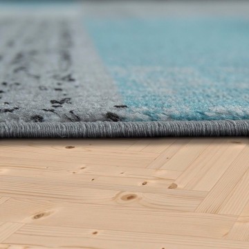 Modern tapijt design grijs blauw 2