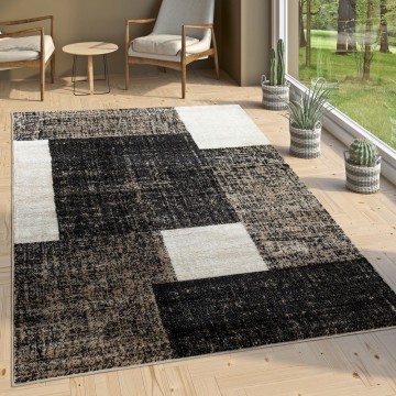 Modern tapijt karo bruin 1