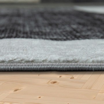 Modern tapijt karo zwart grijs 2