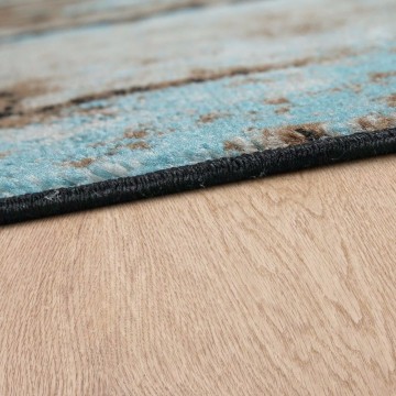 Modern tapijt stenen bruin blauw 2