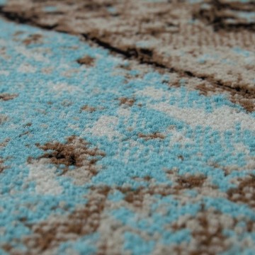 Modern tapijt stenen bruin blauw 3