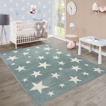 Moderner kurzflor kinderteppich sternendesign kinderclymrvzdsfn5d