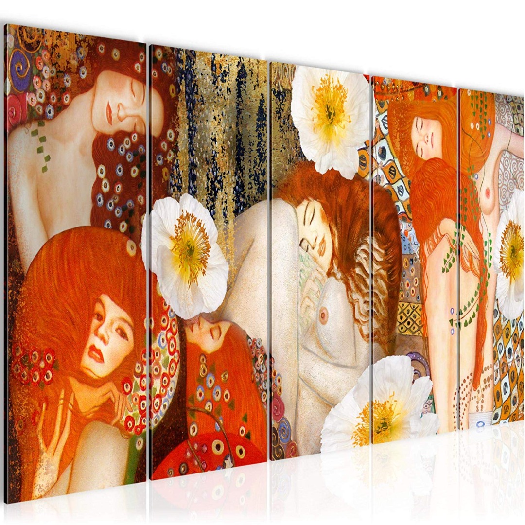 Refrein as Controle Canvas schilderij Gustav Klimt - Gratis verzending!