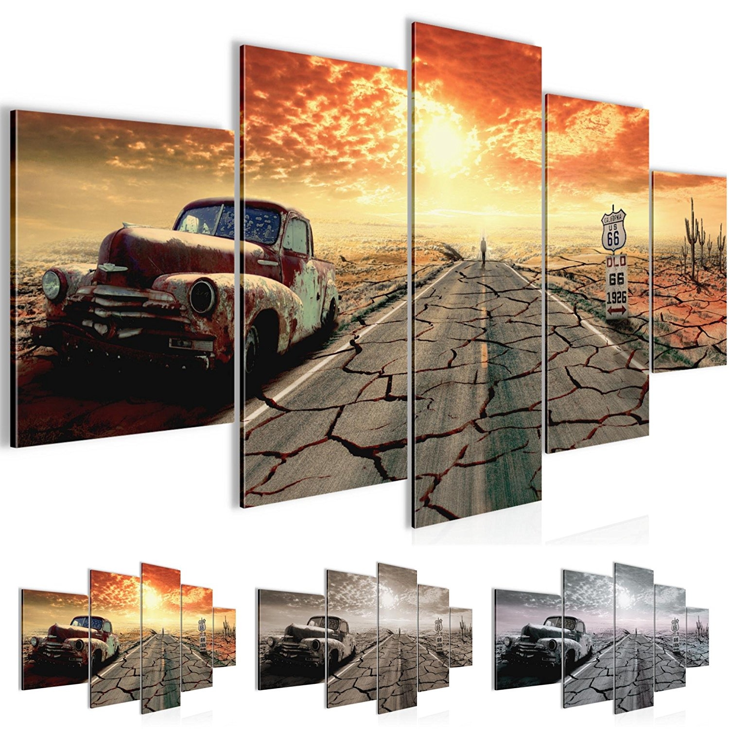 Beschuldiging klif voor Route 66 USA 200 x 100 cm - Gratis verzending!