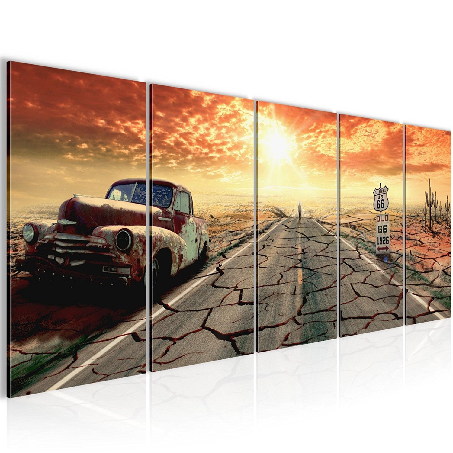 Crimineel strijd Preventie Retro Route 66 220 x 80 cm - Gratis verzending!