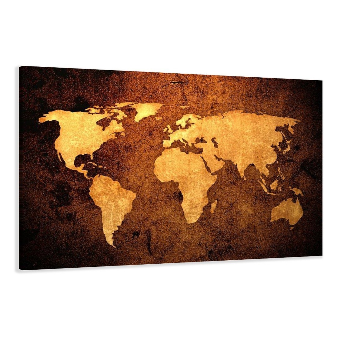 Schurk Geologie Beginner Wereldkaart 120 x 80 cm - Gratis verzending!