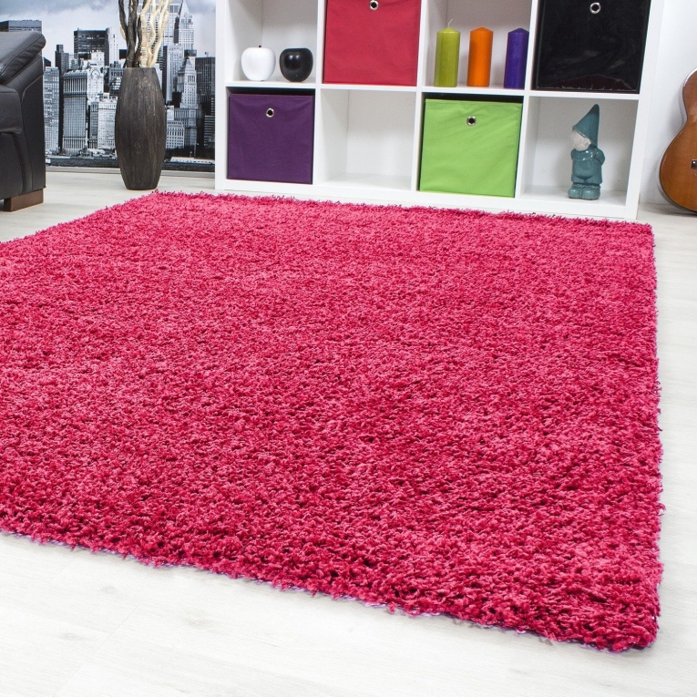 Hoogpolig tapijt Roze - Gratis